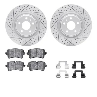 R1 Concepts WBUH1-73059 Brake Rotors - Carbon Coated - D/S W/ Optimum Oe Pads & Hdw